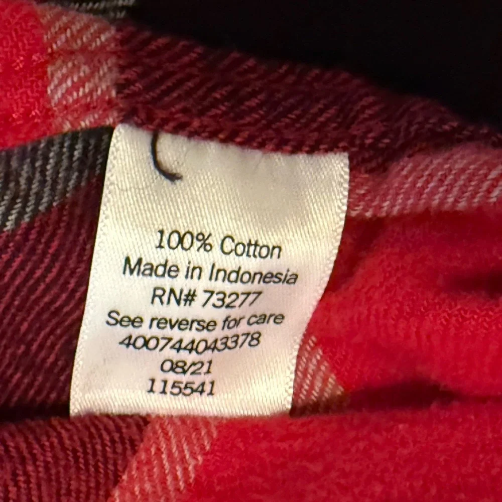 Croft‎ & Barrow Men's M Flannel Shirt Red Plaid Outdoor Western Preppy Ranchcore